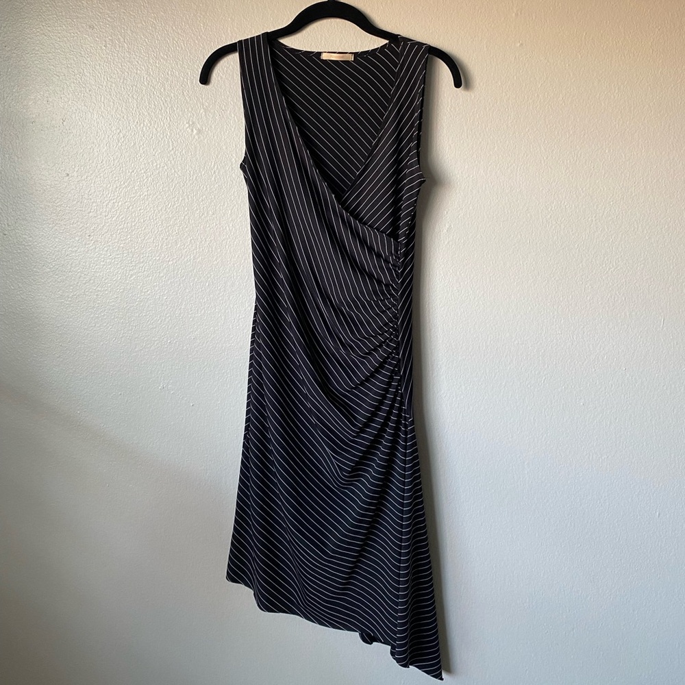 Black pinstripe dress
